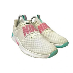 Nike Cross Training Running Shoes Sz 8.5 White Pink Slip On Sneakers